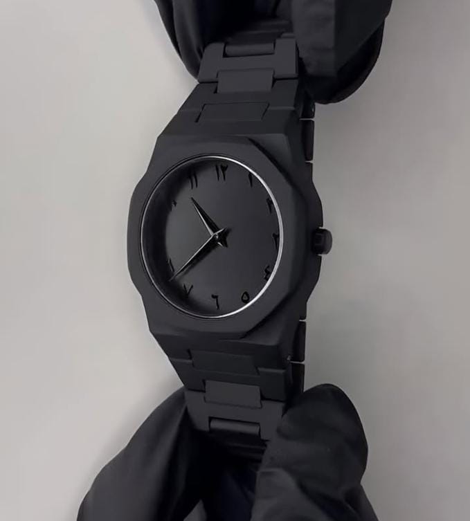 Black Arabic Watch    (Bahrain Delivery Same Day)