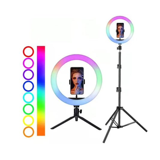 MJ33 RGB LED Soft Ring Light 33CM (13-inch) With Phone Holder USB Plug