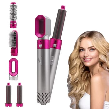 5 in 1 Hot Air Styler Hair Dryer Comb Styling