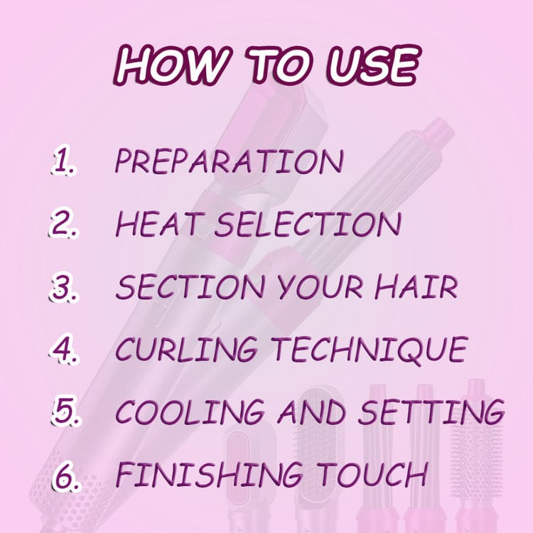 5 in 1 Hot Air Styler Hair Dryer Comb Styling
