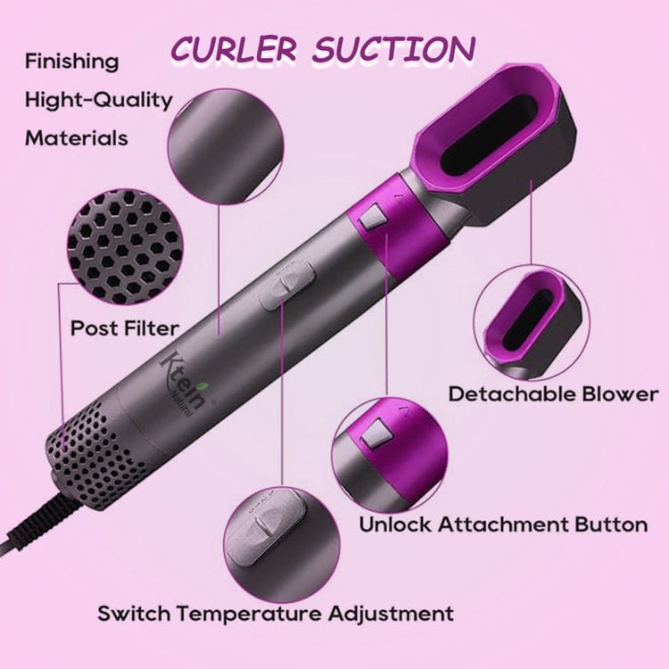 5 in 1 Hot Air Styler Hair Dryer Comb Styling